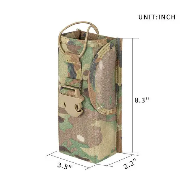 Alt view image 2 of 7 - Tactical Universal Radio Holster Pouch Holder Case Bag Molle Adjustable Military Walkie Talkie Holder