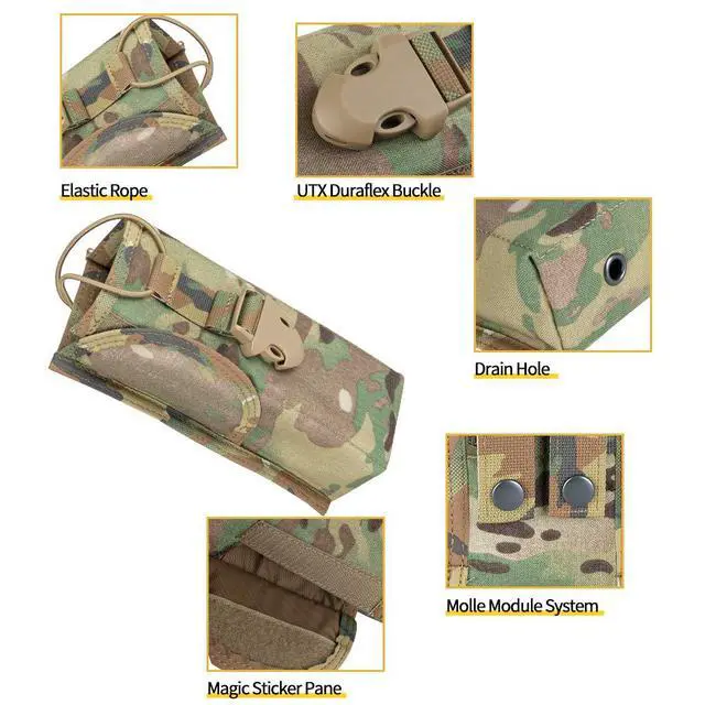 Alt view image 3 of 7 - Tactical Universal Radio Holster Pouch Holder Case Bag Molle Adjustable Military Walkie Talkie Holder