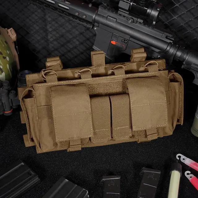 Alt view image 7 of 7 - Quad 5.56 Mag Pouch Placard 556 & 9mm Mag Pouch Radio & GP Pouches for Carrier and Chest Rig