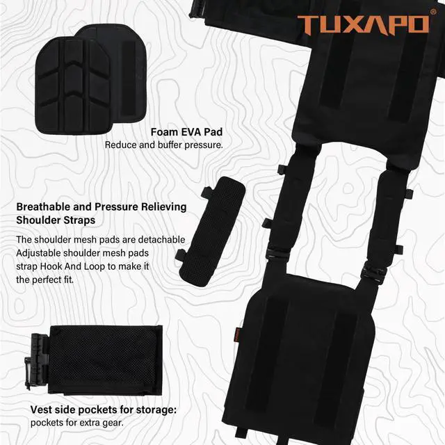 Alt view image 7 of 7 - Tactical Molle Vest Laser Cutting Modular Lightweight Quick Release