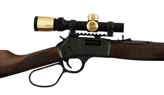 Alt view image 3 of 5 - Brass Scope for Henry Big Boy & Lever Action Rifles