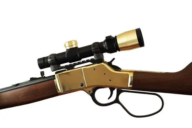 Alt view image 2 of 5 - Brass Scope for Henry Big Boy & Lever Action Rifles
