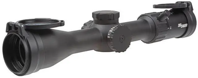 Main image of WHISKEY4 3-12X44mm 30mm Tube SFP Durable Lightweight Precise Waterproof Black Hunting Riflescope, Flip-Back Caps & Throw Lever Included