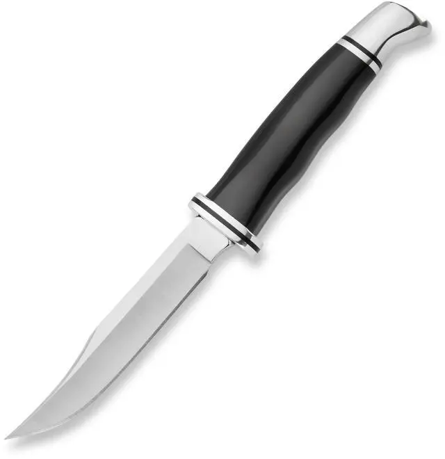 Main image of 102 Woodsman Hunting Knife, 4" Fixed Blade, Full Tang Design, Phenolic Handle, 420HC Stainless Steel Clip Point Blade, Sheath Included, Knife Made in the USA, Black, 2.6 oz