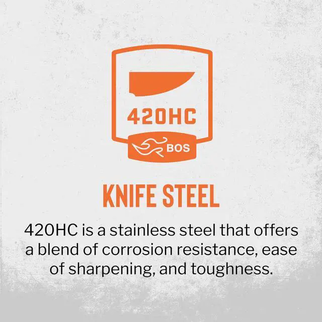 Alt view image 6 of 7 - 102 Woodsman Hunting Knife, 4" Fixed Blade, Full Tang Design, Phenolic Handle, 420HC Stainless Steel Clip Point Blade, Sheath Included, Knife Made in the USA, Black, 2.6 oz
