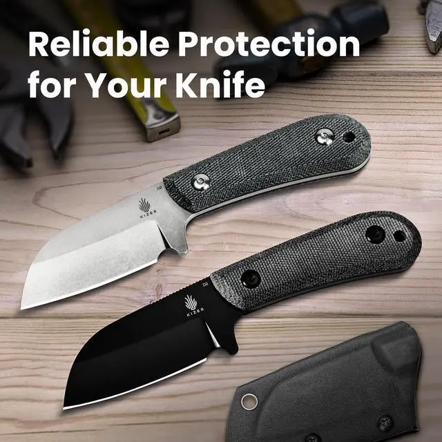 Alt view image 6 of 7 - Deckhand Fixed Blade Hunting Knife with Sheath, D2 Blade Camping Knife G10+Micarta Handle Lightweight EDC Fixed Blade for Men Women Outdoor, for Hunting Survival 1062A1