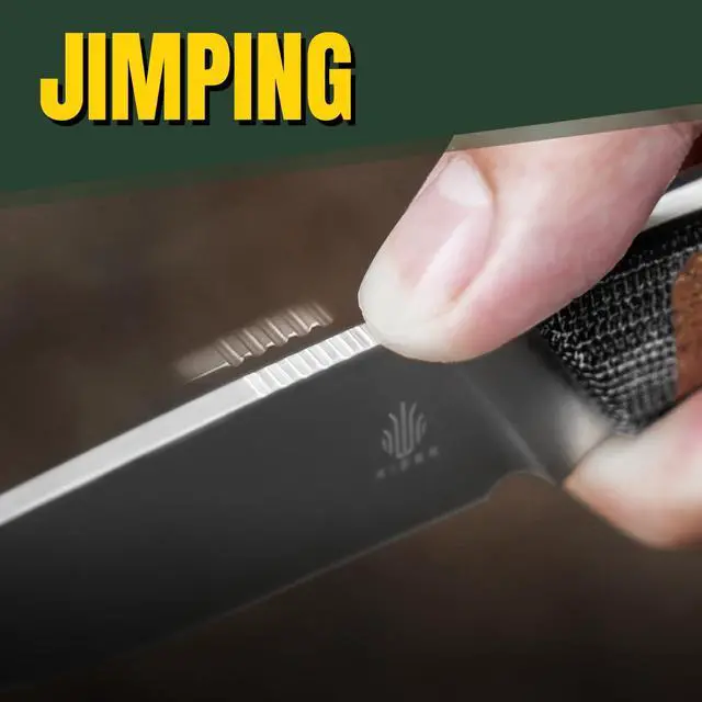 Alt view image 4 of 7 - Smolt Fixed Blade Knife with Sheath, 2.93 154CM Steel Micarta & Mkuruti Handle Fixed blade Knives, Drop Point Fixed Knife Small EDC Knife for Men Women Camping Pocket Knife 1063C1