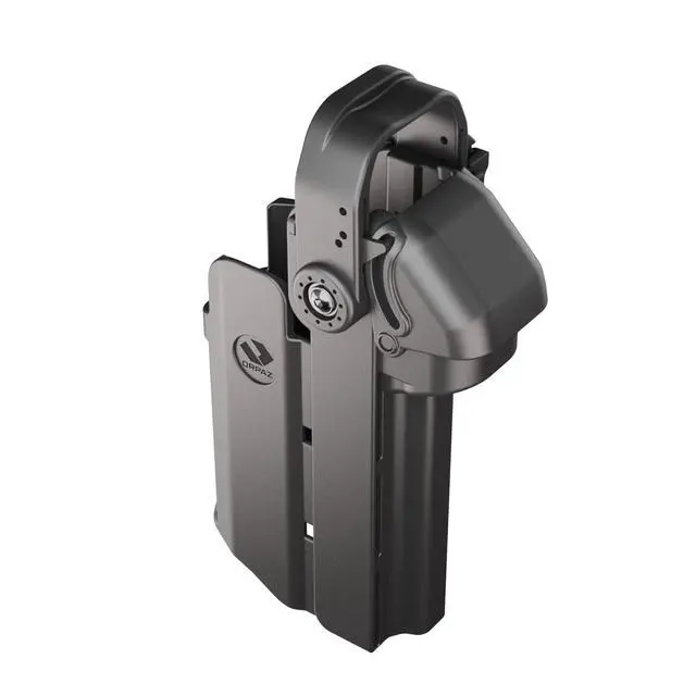 Alt view image 6 of 7 - T40 Springfield XD Light-Bearing Holster, Level 2 & 3 Security OWB Tactical Holster Compatible with Springfield XD, Fits Most Pistol Lights, Optics-Ready, Adjustable
