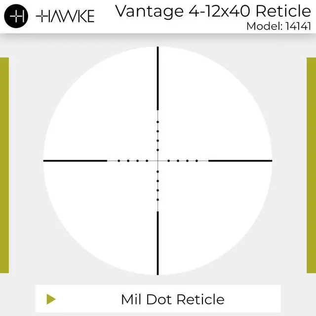 Alt view image 6 of 7 - Vantage 4-12x40 Riflescope | 1" Mono-Tube Shockproof Waterproof Fogproof Hunting Scope with H2 Optical System, Fast Focus Eyebell & Capped Low-Profile Turrets