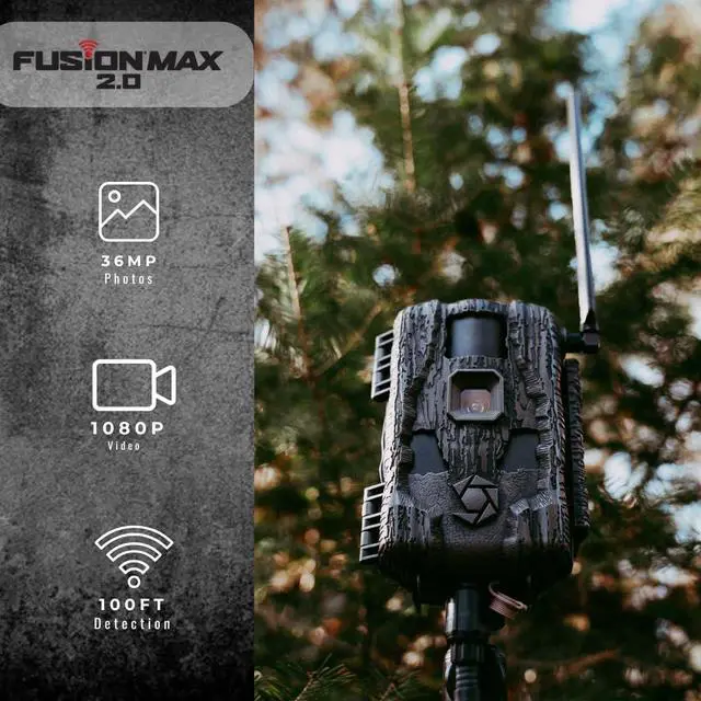 Alt view image 7 of 7 - Fusion Max 2.0 Cellular Trail Camera 36MP Photo, 1080P Video, AT&T/Verizon Compatible, Motion Activated w/Night Vision Hunting & Wildlife Surveillance Camera + Solar Panel (2PK)