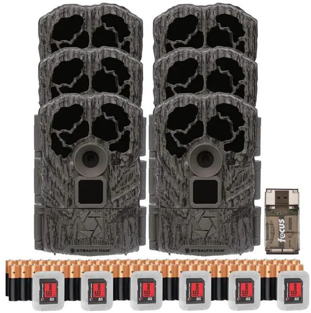 Main image of Browtine 16MP Trail Camera 480p 30fps 80ft Ir (6 Pack) | 480p at 30fps Video, 1-3 Burst, 0.8 Second Trigger, Includes 32GB SD Cards and Card Reader