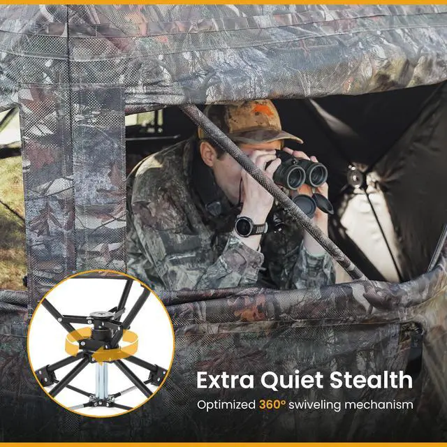 Alt view image 5 of 7 - 360° Degree Swivel Hunting Chair Stool Seat
