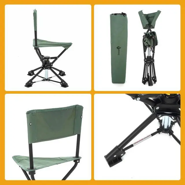 Alt view image 7 of 7 - 360° Degree Swivel Hunting Chair Stool Seat
