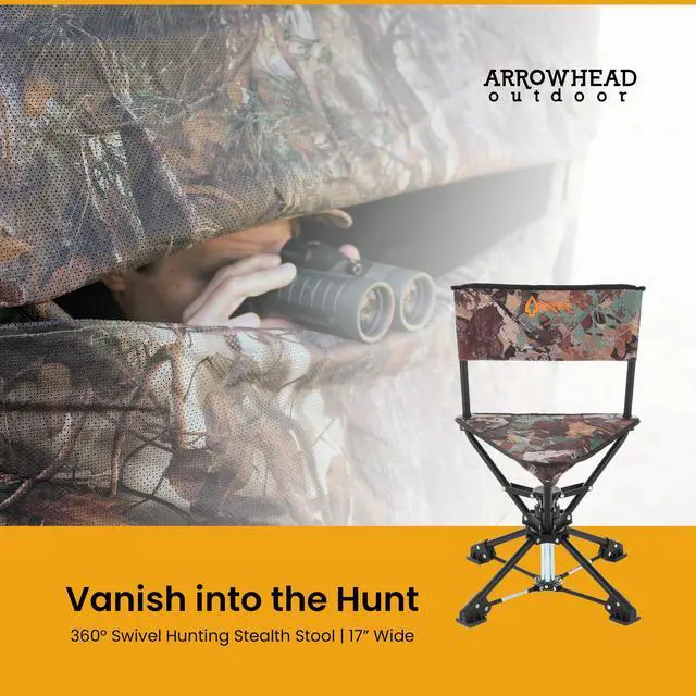 Alt view image 3 of 7 - 360° Degree Swivel Hunting Chair Stool Seat
