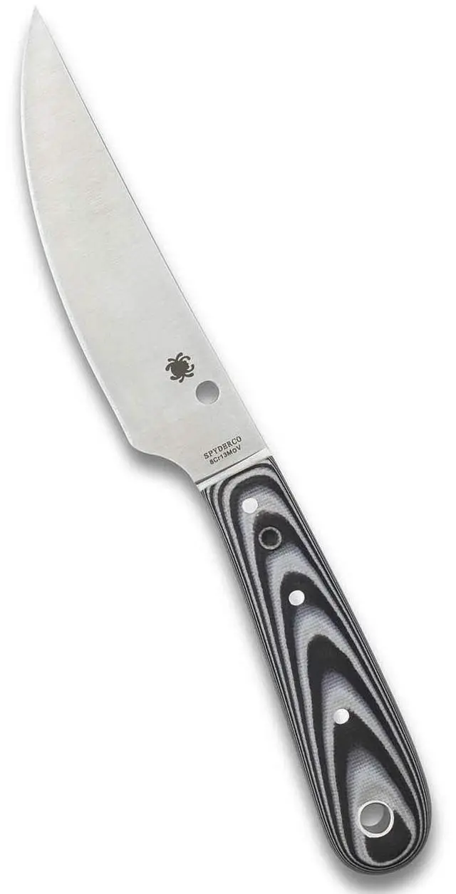 Main image of Bow River Fixed Blade Outdoor Hunting Knife, PlainEdge | 8.14" Overall Length, 4.36" 8Cr13MoV Steel Blade, G-10 Handle, Full-Flat Grind