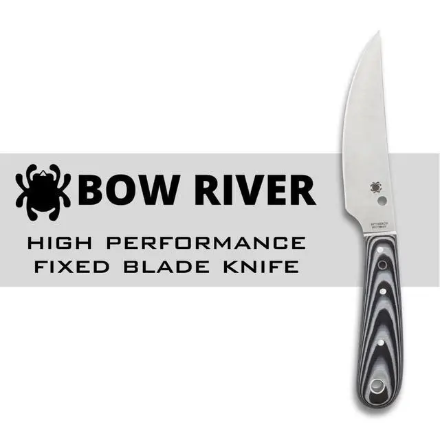 Alt view image 3 of 7 - Bow River Fixed Blade Outdoor Hunting Knife, PlainEdge | 8.14" Overall Length, 4.36" 8Cr13MoV Steel Blade, G-10 Handle, Full-Flat Grind