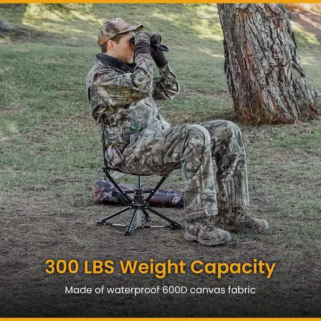 Alt view image 4 of 7 - 360° Degree Swivel Hunting Chair Stool Seat