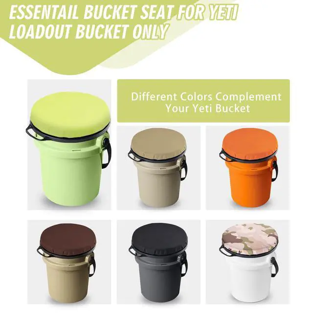 Alt view image 5 of 7 - 5 Gallon Bucket Seat for Yeti Only, 360 Degree Swivel Load Out Bucket Seat, 5 Gal Foam Cushion Bucket Lid Seats with Padded Top for Hunting Fishing Camping Outdoor