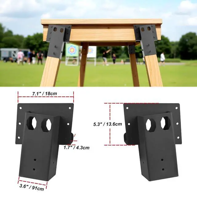 Alt view image 4 of 4 - 8 Pack Deer Stand Brackets 4x4 with Screws, Heavy Duty Elevator Bracket with Powder Coated for Deer Blind Outdoor Hunting Platform Blind Box Treehouse Shooting Shack Over 2000lb Capacity