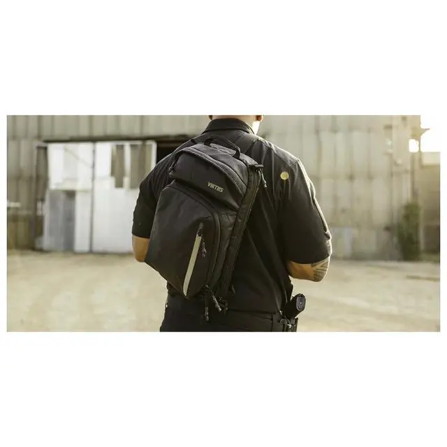 Alt view image 3 of 6 - Upscale Xl CCW Slingbag | Rugged Weather-Resistant, Midsize Concealed Carry, Tactical Range Gear, Nightfjall