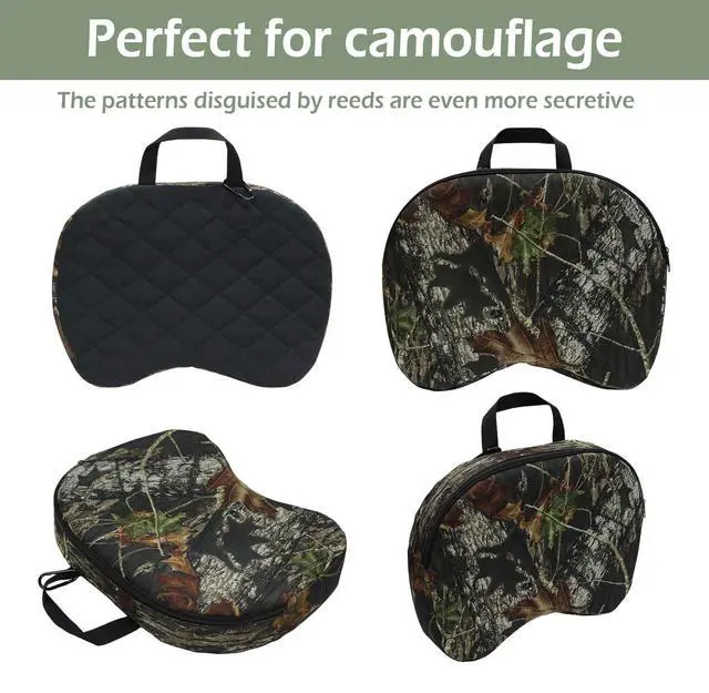 Alt view image 2 of 6 - Portable Hunting Seat Cushion, 11.4 x 15.7 x 2.8in Thickening Lightweight Outdoor Cushion, Waterproof Sponge Dirty Proof Pad for Hunting, Camping, Stadium, Outdoor Sports, Fishing