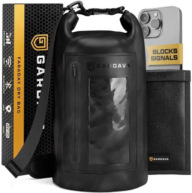 Main image of Faraday Bag, Military Grade Shield Bag, Waterproof EMP Cage, Dry Bag for Laptops & Phones, Large Faraday Bags