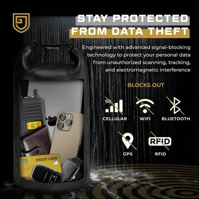 Alt view image 2 of 7 - Faraday Bag, Military Grade Shield Bag, Waterproof EMP Cage, Dry Bag for Laptops & Phones, Large Faraday Bags