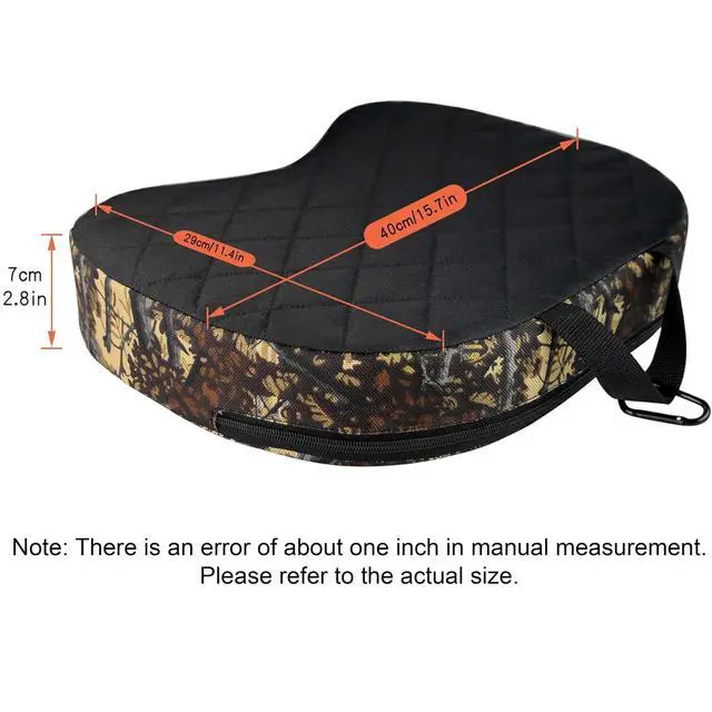 Alt view image 5 of 6 - Portable Hunting Seat Cushion, 11.4 x 15.7 x 2.8in Thickening Lightweight Outdoor Cushion, Waterproof Sponge Dirty Proof Pad for Hunting, Camping, Stadium, Outdoor Sports, Fishing