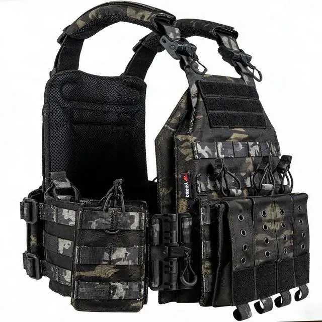 Alt view image 2 of 7 - YAKEDA Quick Release Tactical Outdoor Vest for Adult