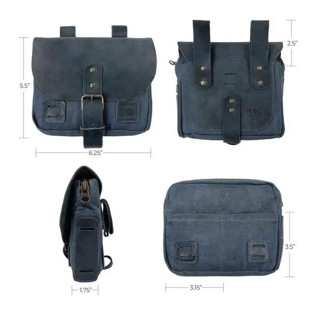 Alt view image 5 of 6 - Survival Camping Pouch, Belt Loop, Rustic and Handy Tool Bag, Weather Resistant Outdoor Accessories, Traveling Essentials, Waxed Canvas, Handmade