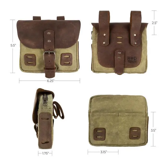 Alt view image 5 of 6 - Survival Camping Pouch, Belt Loop, Rustic and Handy Tool Bag, Weather Resistant Outdoor Accessories, Traveling Essentials, Waxed Canvas, Handmade
