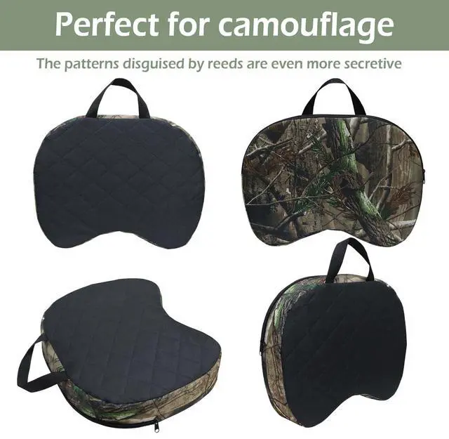 Alt view image 2 of 6 - Portable Hunting Seat Cushion, 11.4 x 15.7 x 2.8in Thickening Lightweight Outdoor Cushion, Waterproof Sponge Dirty Proof Pad for Hunting, Camping, Stadium, Outdoor Sports, Fishing