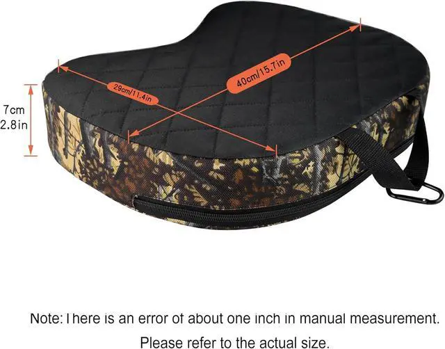 Alt view image 5 of 6 - Portable Hunting Seat Cushion, 11.4 x 15.7 x 2.8in Thickening Lightweight Outdoor Cushion, Waterproof Sponge Dirty Proof Pad for Hunting, Camping, Stadium, Outdoor Sports, Fishing