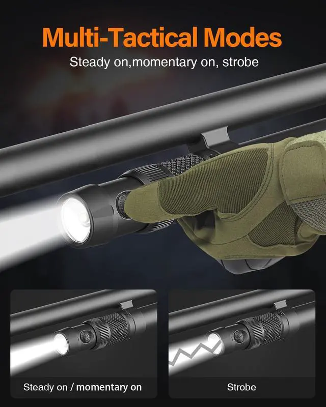 Alt view image 3 of 7 - Tactical Light Exclusive for Mossberg Model 590(Not Fit 590 Shockwave) | Tactical Flashlight 500 Lumen