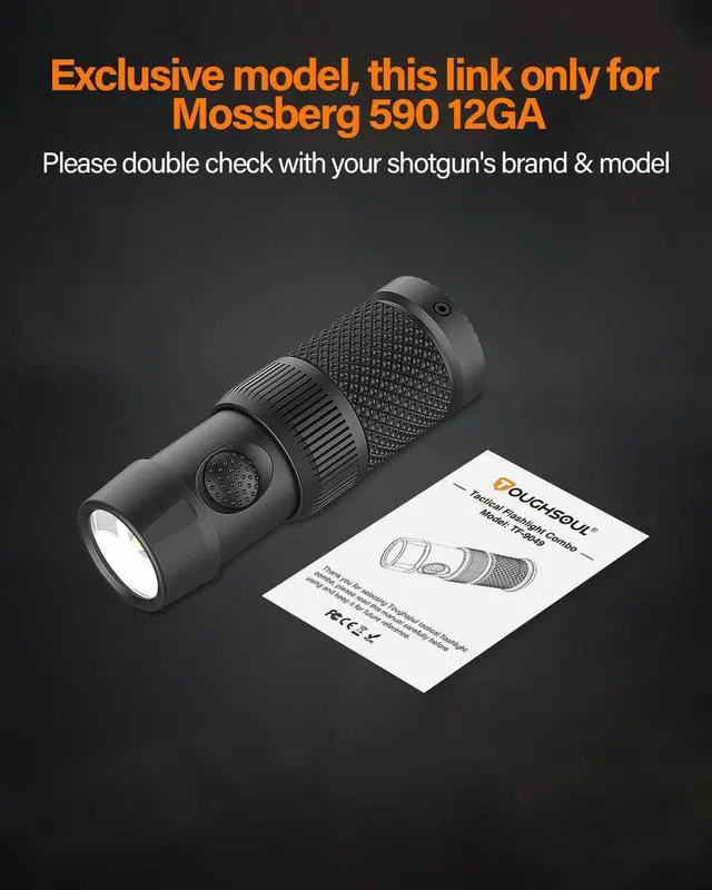 Alt view image 7 of 7 - Tactical Light Exclusive for Mossberg Model 590(Not Fit 590 Shockwave) | Tactical Flashlight 500 Lumen