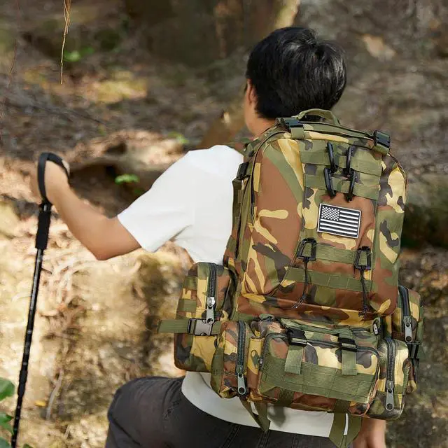 Alt view image 6 of 7 - Large Military Tactical Backpack for Men, 40-50L Backpacks for Women, Bug out Bag Army 3 Days Assault Pack Bags Rucksack with Molle System