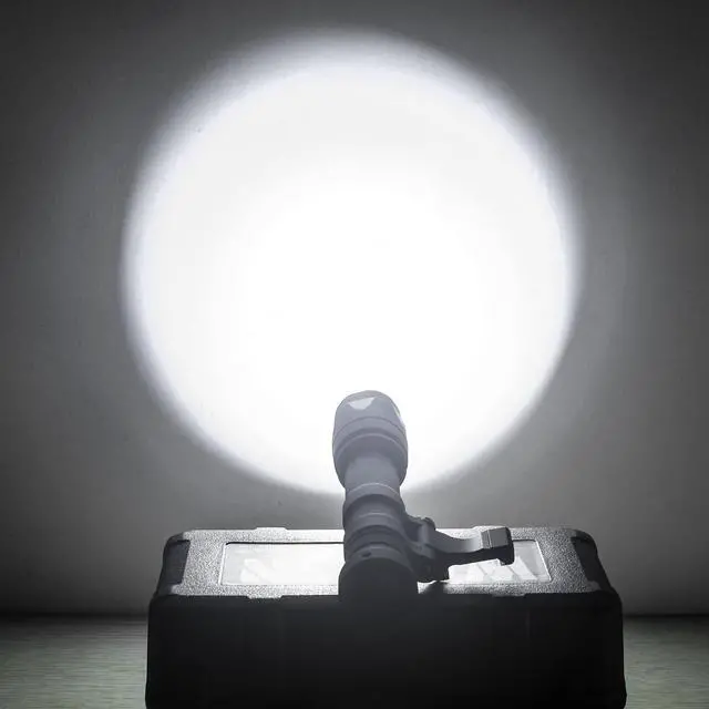 Alt view image 5 of 7 - M600C 800 Lumens Tactical Flashlight, 2 Rotating Base, 2 Switches | 100 min, Replaceable Mounts for 20mm Picatinny & Mlok/Keymod Rail, with Remote Pressure & Push Button Switch