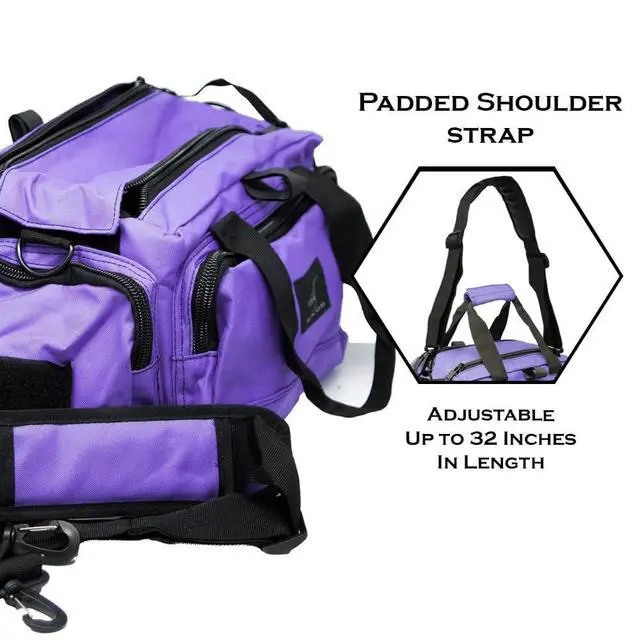 Alt view image 3 of 7 - Exos Tactical Range Bag - Medium Size Range Bag for Shooting - Gun Case for Handguns, Ammo Storage, Tactical Backpack, Molle Webbing, Free Subdued USA Patch, Designed in the USA