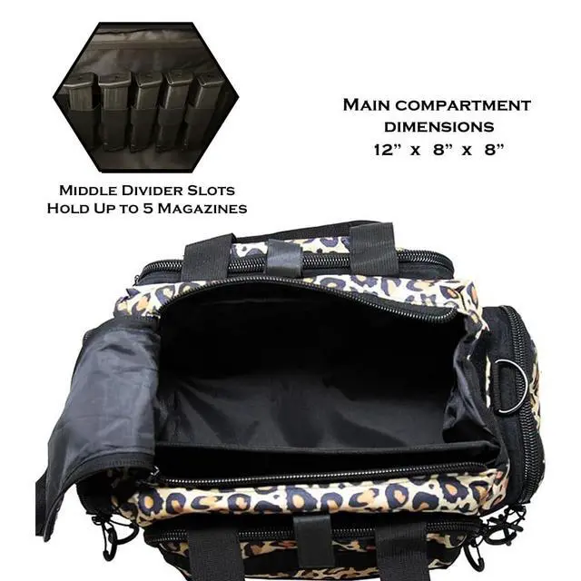 Alt view image 2 of 7 - Tactical Range Bag - Medium Size Range Bag for Shooting - Gun Case for Handguns, Ammo Storage, Tactical Backpack, Molle Webbing, Free Subdued USA Patch, Designed in the USA