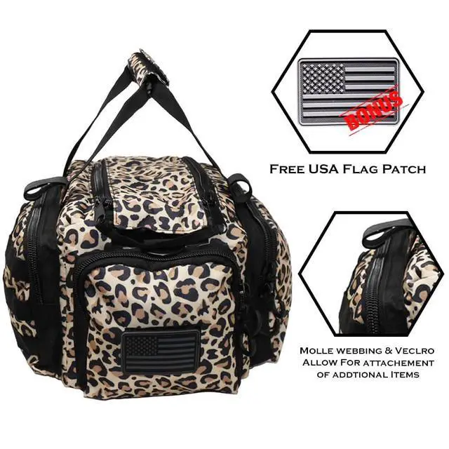 Alt view image 4 of 7 - Tactical Range Bag - Medium Size Range Bag for Shooting - Gun Case for Handguns, Ammo Storage, Tactical Backpack, Molle Webbing, Free Subdued USA Patch, Designed in the USA