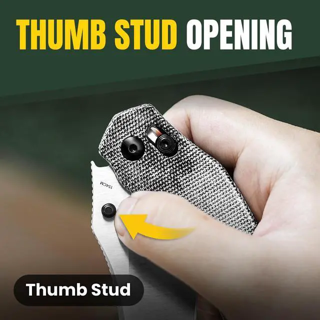 Alt view image 4 of 7 - Bulldog Folding Pocket Knife, 3" Sheepsfoot Blade Folding Knife, 154CM Steel Micarta Handle Pocket Knife, Small EDC Knife for Outdoor Indoor Camping Hunting Fishing Survival V3672C2