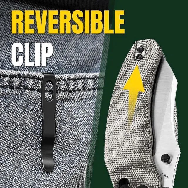 Alt view image 7 of 7 - Bulldog Folding Pocket Knife, 3" Sheepsfoot Blade Folding Knife, 154CM Steel Micarta Handle Pocket Knife, Small EDC Knife for Outdoor Indoor Camping Hunting Fishing Survival V3672C2