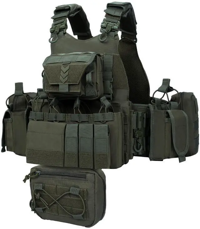 Main image of YAKEDA Outdoor Training Vest With PALS System MultiFunctional MOLLE Quick Release Vest- For Hiking, Camping Training