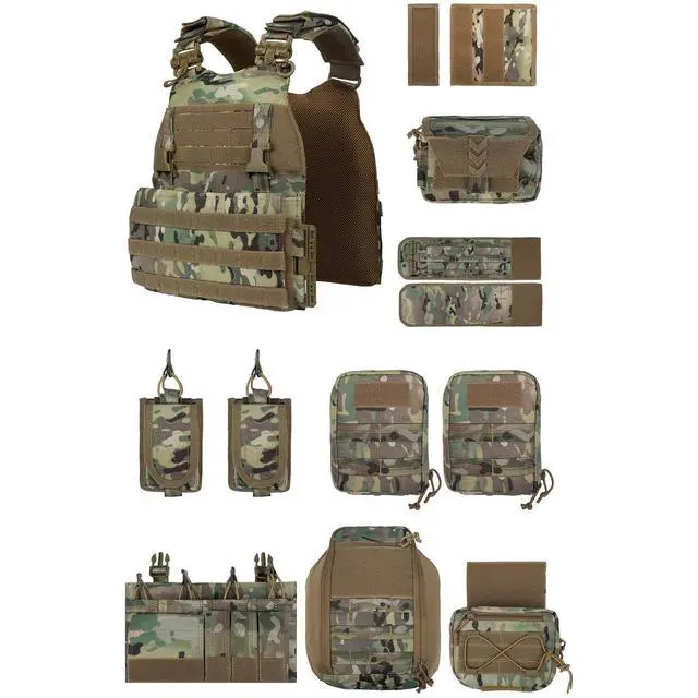Alt view image 4 of 6 - YAKEDA Outdoor Training Vest With PALS System MultiFunctional MOLLE Quick Release Vest- For Hiking, Camping Training