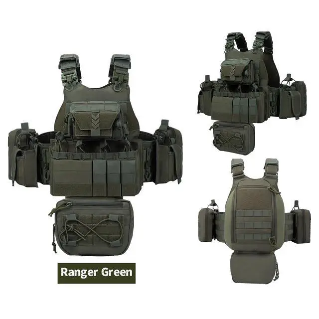 Alt view image 2 of 6 - YAKEDA Outdoor Training Vest With PALS System MultiFunctional MOLLE Quick Release Vest- For Hiking, Camping Training