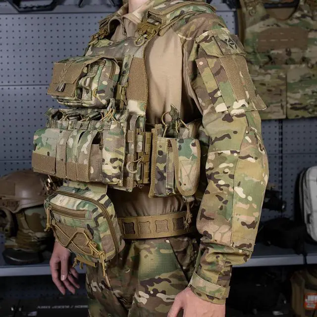 Alt view image 6 of 6 - YAKEDA Outdoor Training Vest With PALS System MultiFunctional MOLLE Quick Release Vest- For Hiking, Camping Training