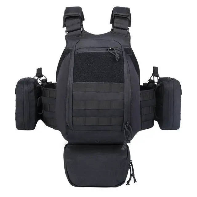 Alt view image 3 of 6 - YAKEDA Outdoor Training Vest With PALS System MultiFunctional MOLLE Quick Release Vest- For Hiking, Camping Training