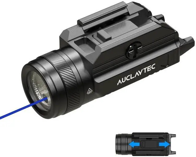 Main image of 1200 Lumen Pistol Light Laser Combo Blue Beam Tactical Flashlight, Pistol Flashlight Adjustable Slide Locating Keys for Picatinny