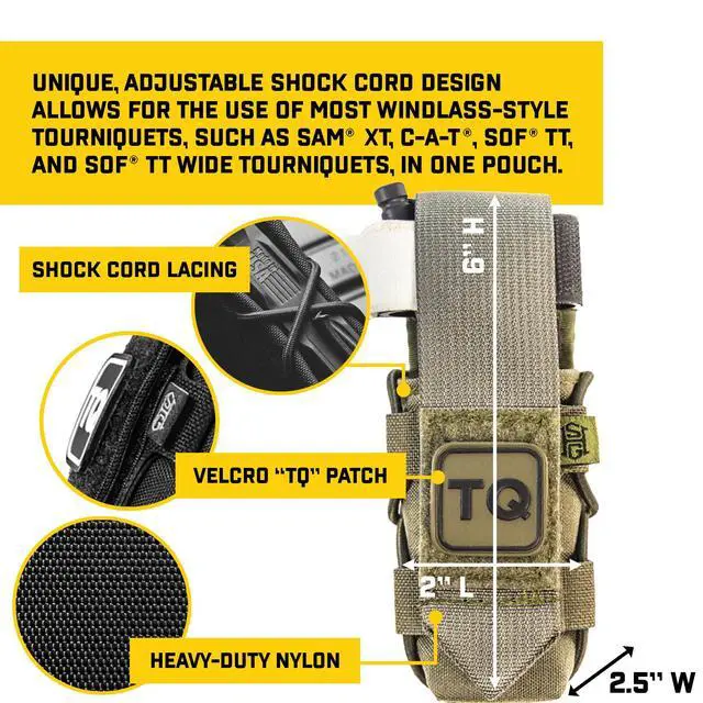 Alt view image 2 of 6 - High Speed Gear - Tourniquet Taco, Police Gear & Military Gear, Medical MOLLE Pouch for Professionals