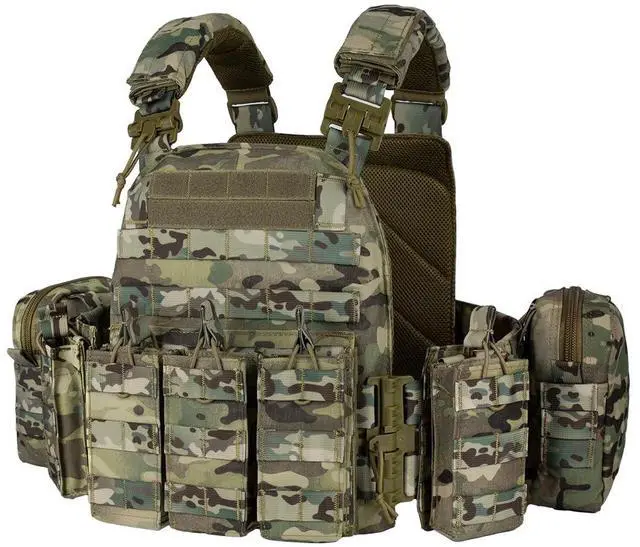 Main image of Tactical Molle Vest Men,Airsoft Lightweight Modular 3D Breathable Quick Release Adjustable Hunting Vest for Training